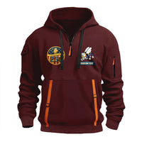 Personalized US Navy Quater Zip Hoodie JQZ06