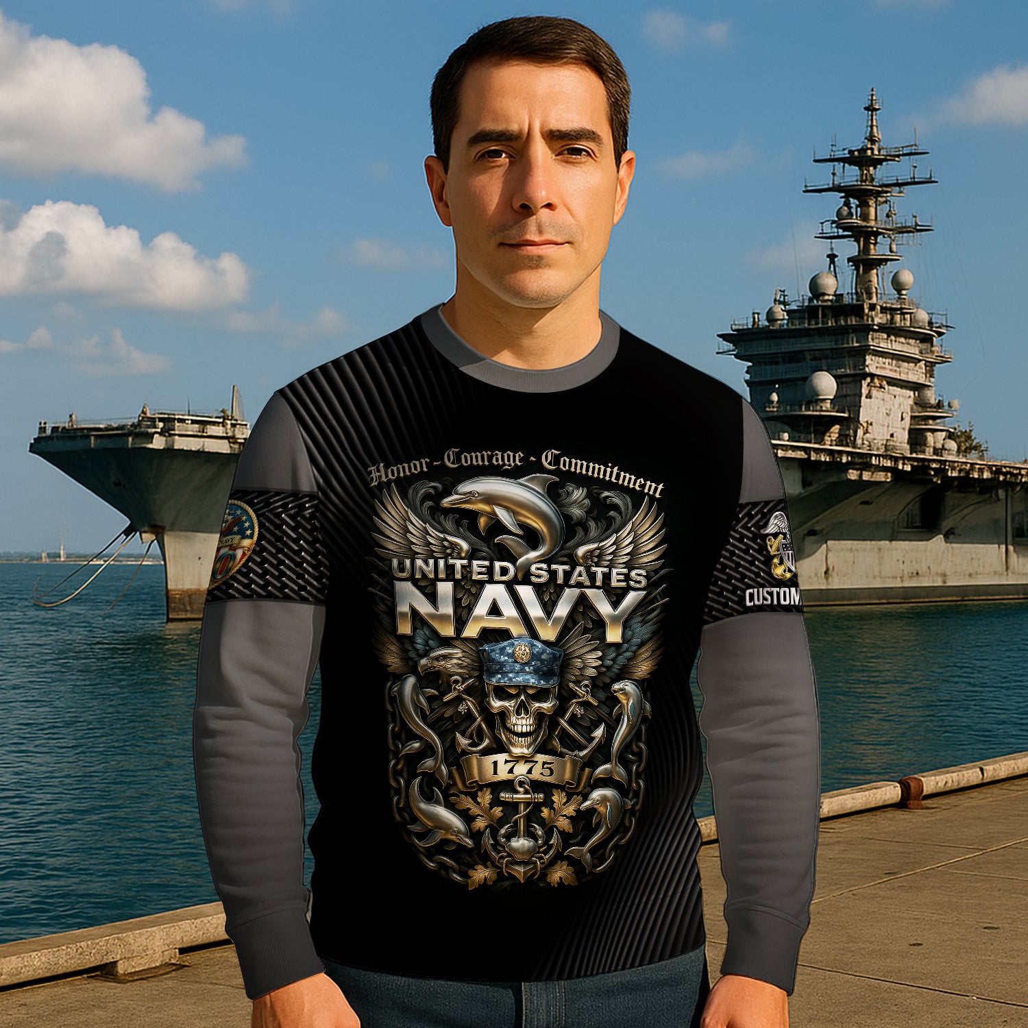 Personalized US Navy Sweatshirt JSTS07