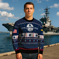 Personalized US Navy Christmas Ugly Sweater UST003