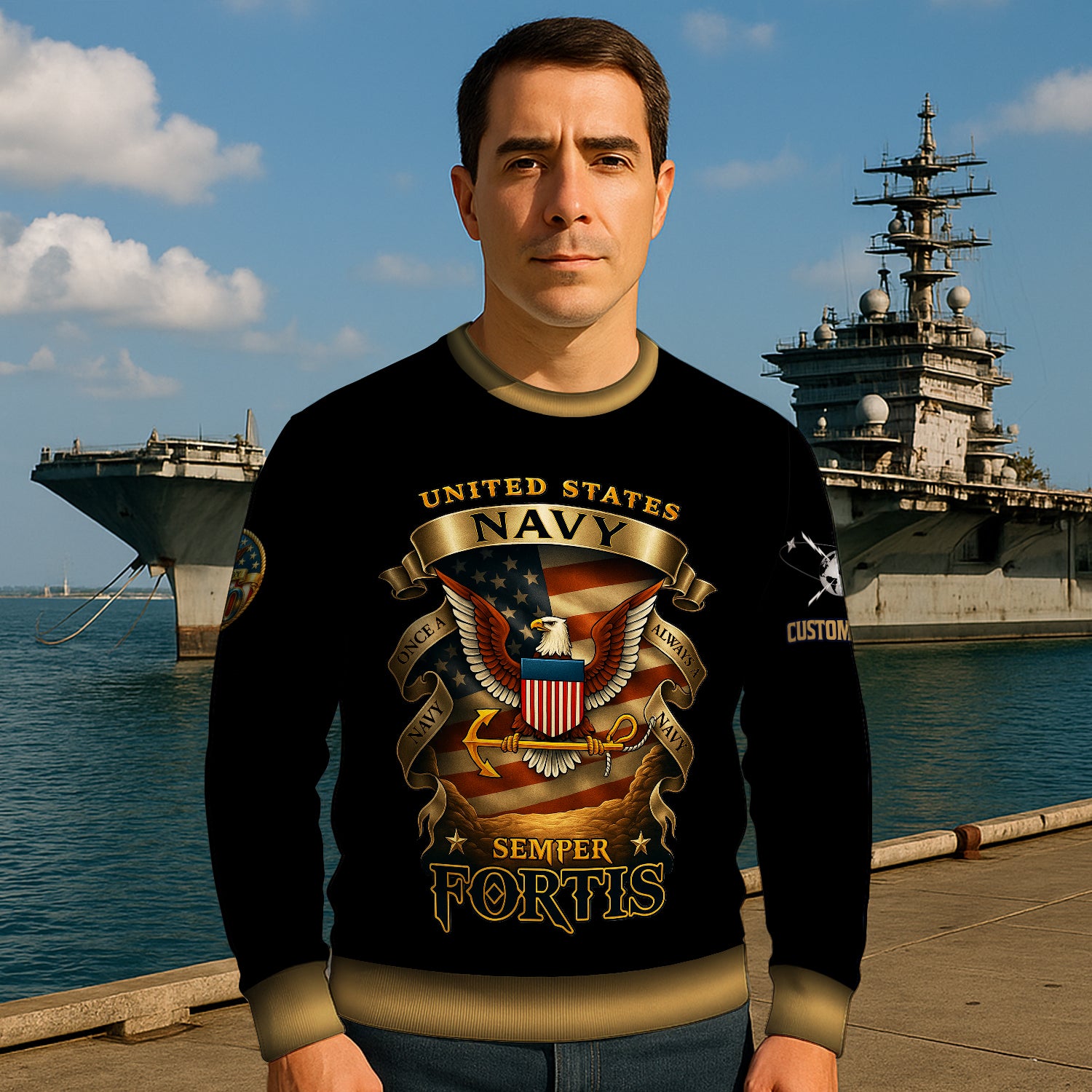 Personalized US Navy Sweatshirt JSTS05