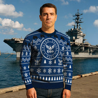 Personalized 250th US Navy Christmas Ugly Sweater UST016