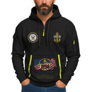Personalized US Navy Quarter Zip Hoodie TQZ08