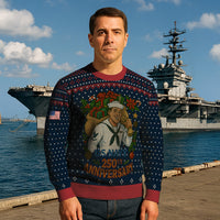Personalized US Navy Christmas Ugly Sweater TUST13