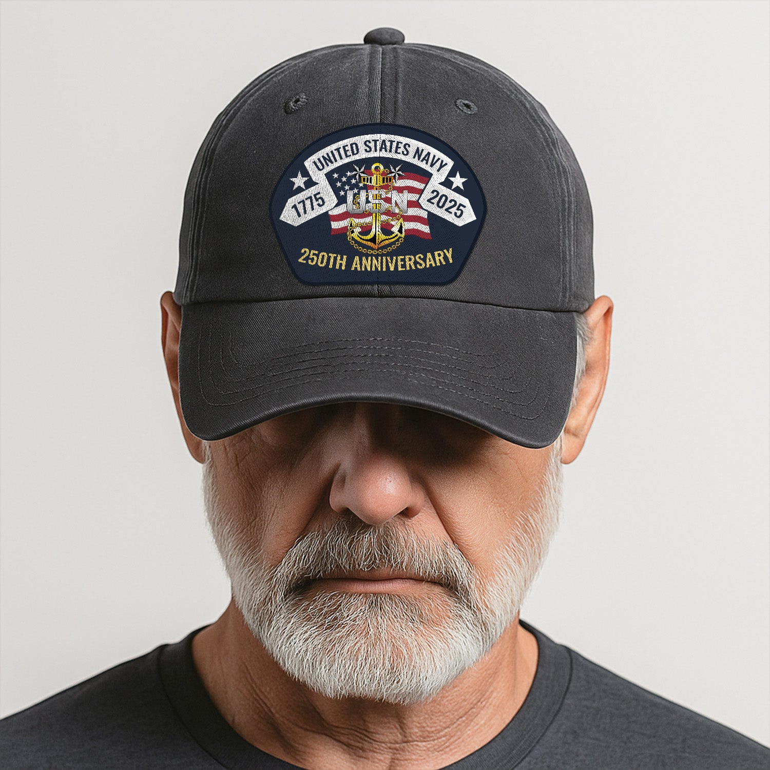 US Navy 250th Anivesary Premium Washed Denim Cap