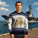 Personalized US Navy Christmas Ugly Sweater TUST10