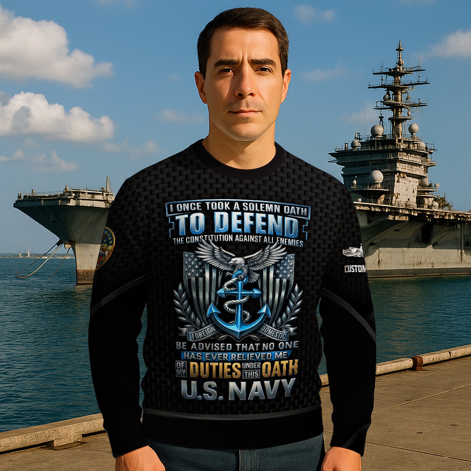 Personalized US Navy Sweatshirt JSTS10
