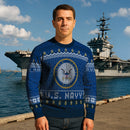 Personalized US Navy Christmas Ugly Sweater UST018