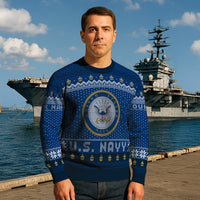 Personalized US Navy Christmas Ugly Sweater UST018