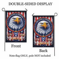 America 250 Garden Flag – Patriotic Eagle Emblem 1776–2026 Anniversary