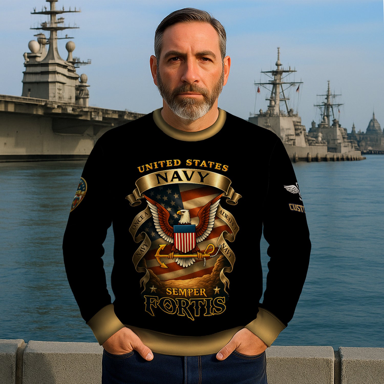 Personalized US Navy Sweatshirt JSTS05