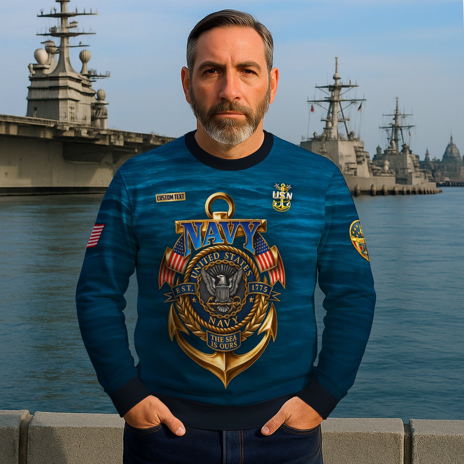Personalized US Navy Sweatshirt TSTS03
