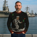 Personalized US Navy Christmas Ugly Sweater TUST14