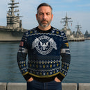 Personalized US Navy Christmas Ugly Sweater UST004