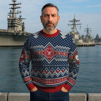 Personalized US Navy Christmas Ugly Sweater TUST09