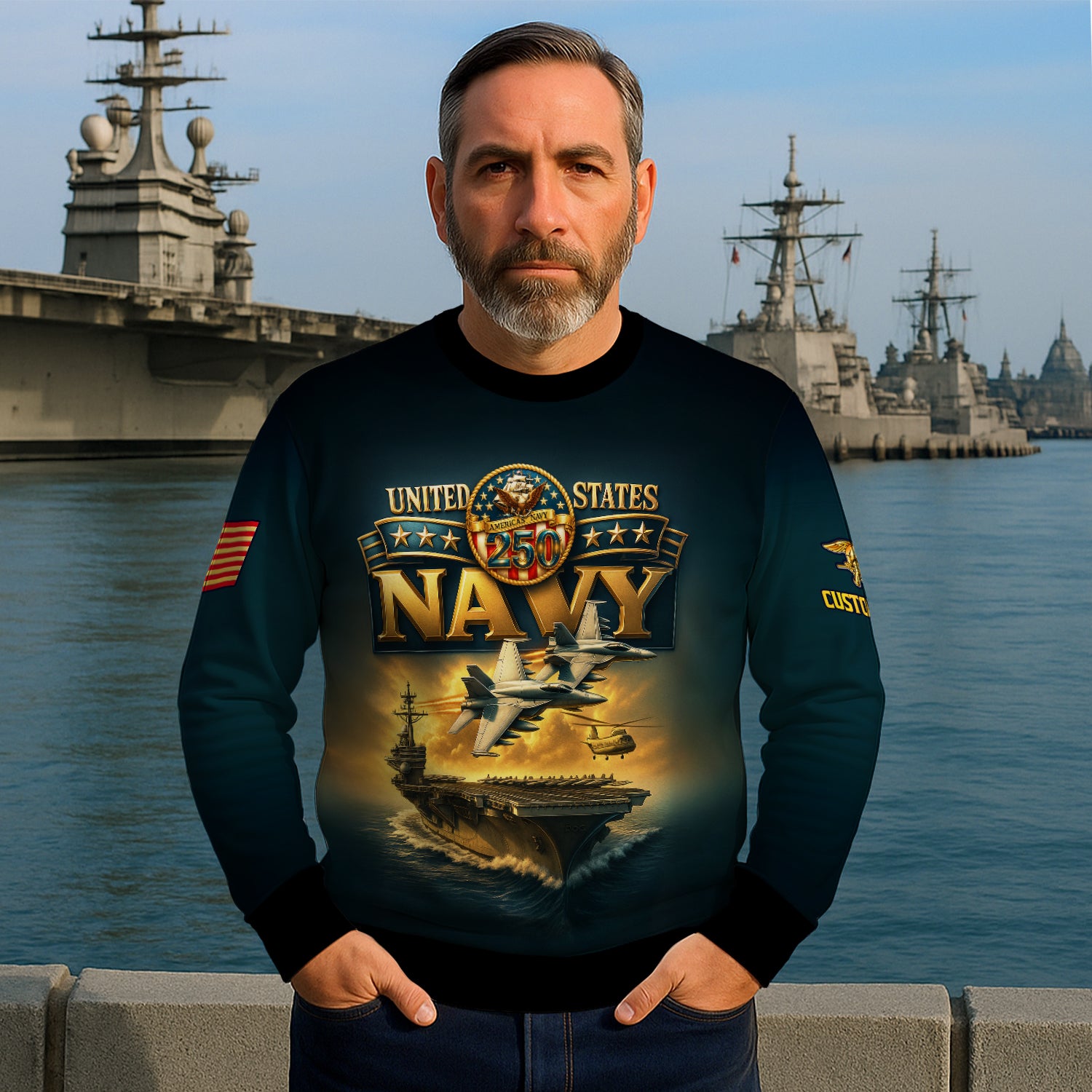 Personalized US Navy Sweatshirt JSTS03