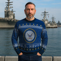 Personalized US Navy Christmas Ugly Sweater UST018