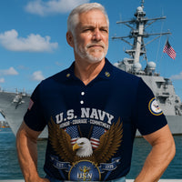 US Navy Polo Shirt – "Honor – Courage – Commitment" Polo