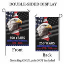 250 Years Semiquincentennial Garden Flag – America 250 Bald Eagle Flag