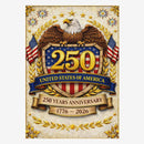 America 250 House Flag Patriotic Eagle USA 250th Anniversary 1776-2026 Flag