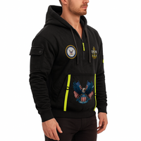 Custom US Navy Ranks Quarter Zip Hoodie TQZ01