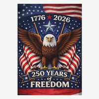 America 250 House Flag 1776–2026 Eagle Patriotic Banner