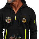 Personalized US Navy Quarter Zip Hoodie TQZ06