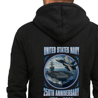 Custom US Navy Ranks Quarter Zip Hoodie TQZ03