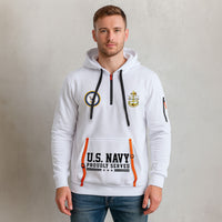 Custom US Navy Ranks Quarter Zip Hoodie TQZ02