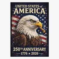 USA 250th Anniversary House Flag 1776–2026 Patriotic Eagle Banner