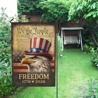 We The People 1776–2026 Garden Flag Patriotic Eagle Freedom Decor