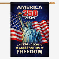 America 250 Years House Flag – 1776–2026 Celebrating Freedom