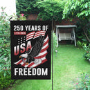 USA 250 Years of Freedom Garden Flag – 1776–2026 Patriotic Decor