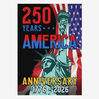 US 250th Anniversary House Flag – America 250 Statue of Liberty Flag 1776–2026