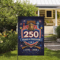 America 250 Garden Flag 1776-2026 Patriotic Liberty Bell 250 Years of Freedom Yard Decor