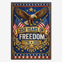 America 250 Patriotic Eagle House Flag 1776-2026 Independence Decor