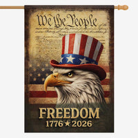 We The People 1776–2026 House Flag Patriotic Eagle Freedom Banner