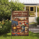 America 250 Garden Flag Home of the Brave Patriotic Farmhouse USA Flag 1776-2026