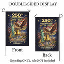 United States 250th Anniversary Garden Flag – Liberty Bell & Statue Design