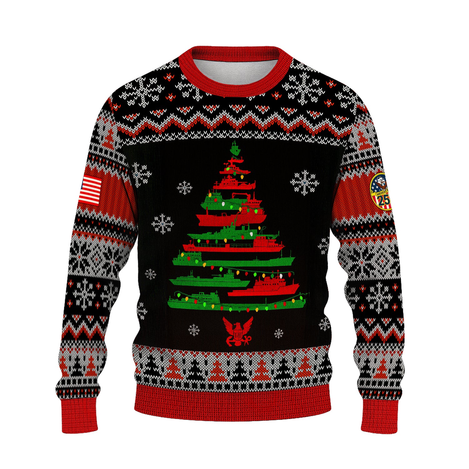 America's Navy 250 Christmas Ugly Sweater