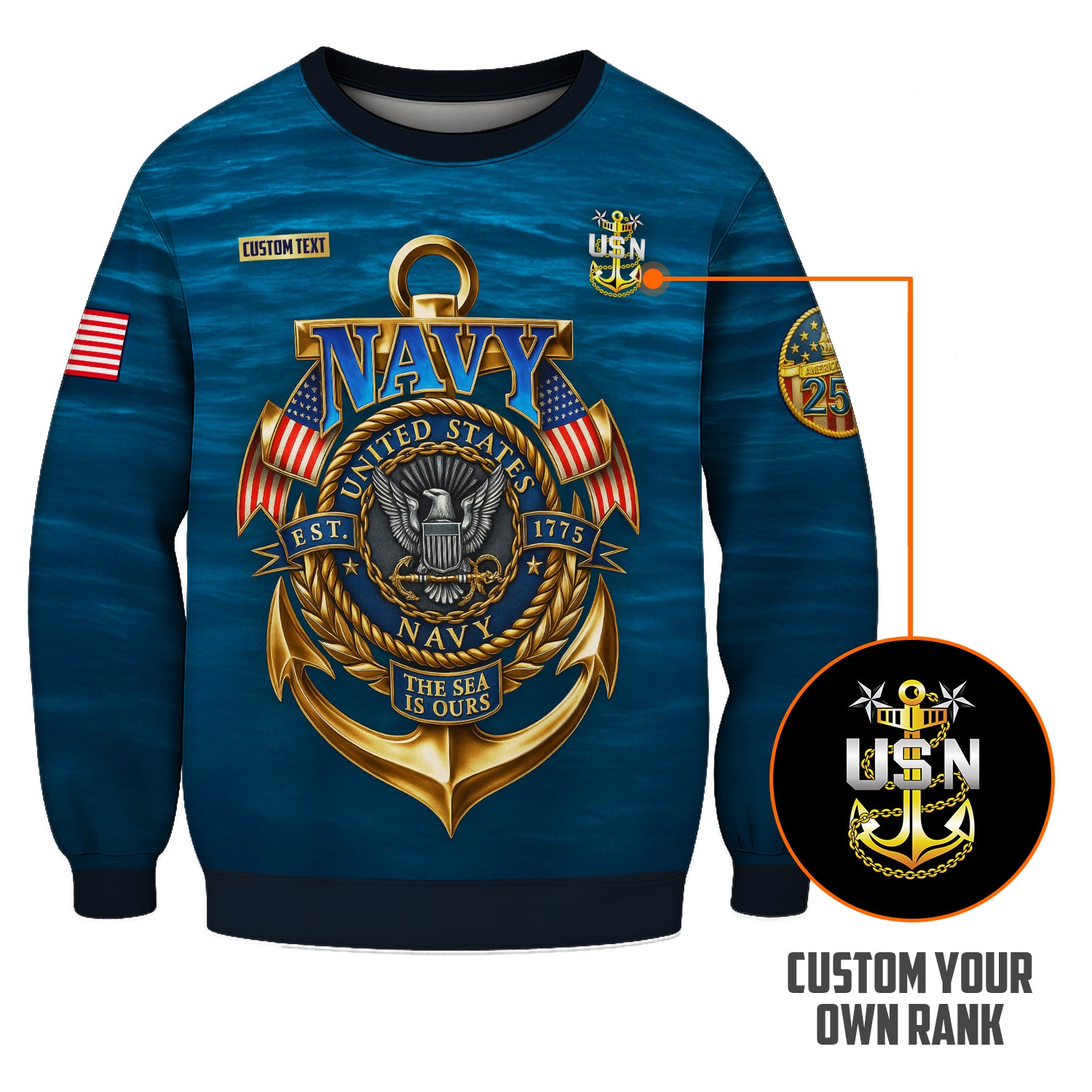 Personalized US Navy Sweatshirt TSTS03