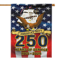 US Navy 250 Years Of Service Garden Flag Twin-Side Printing