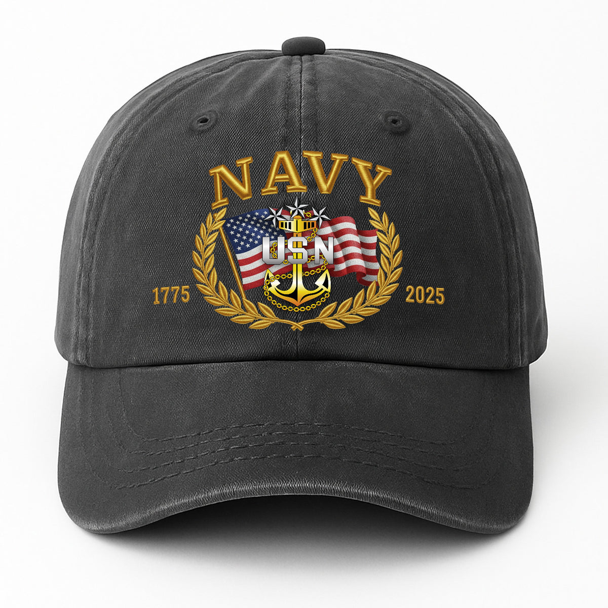 Custom Ranks Premium Washed Denim Cap DC028