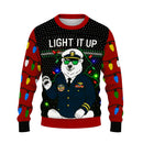 US Navy Light It Up Christmas Ugly Sweater