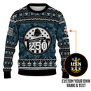 Personalized US Navy Christmas Ugly Sweater JUST06