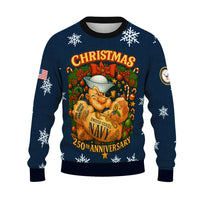 US Navy 250th Anniversary Christmas Ugly Sweater