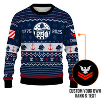Personalized US Navy Christmas Ugly Sweater UST003