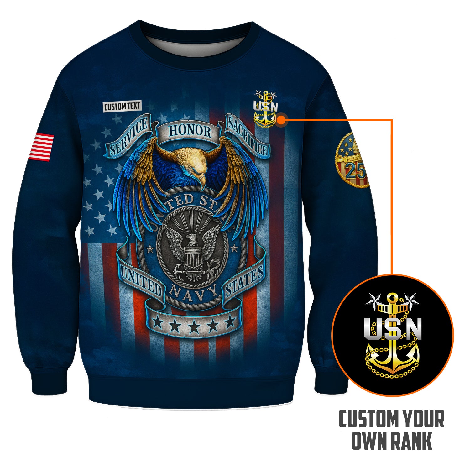 Personalized US Navy Sweatshirt TSTS02
