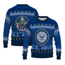 Personalized US Navy Christmas Ugly Sweater UST018