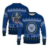 Personalized US Navy Christmas Ugly Sweater UST018