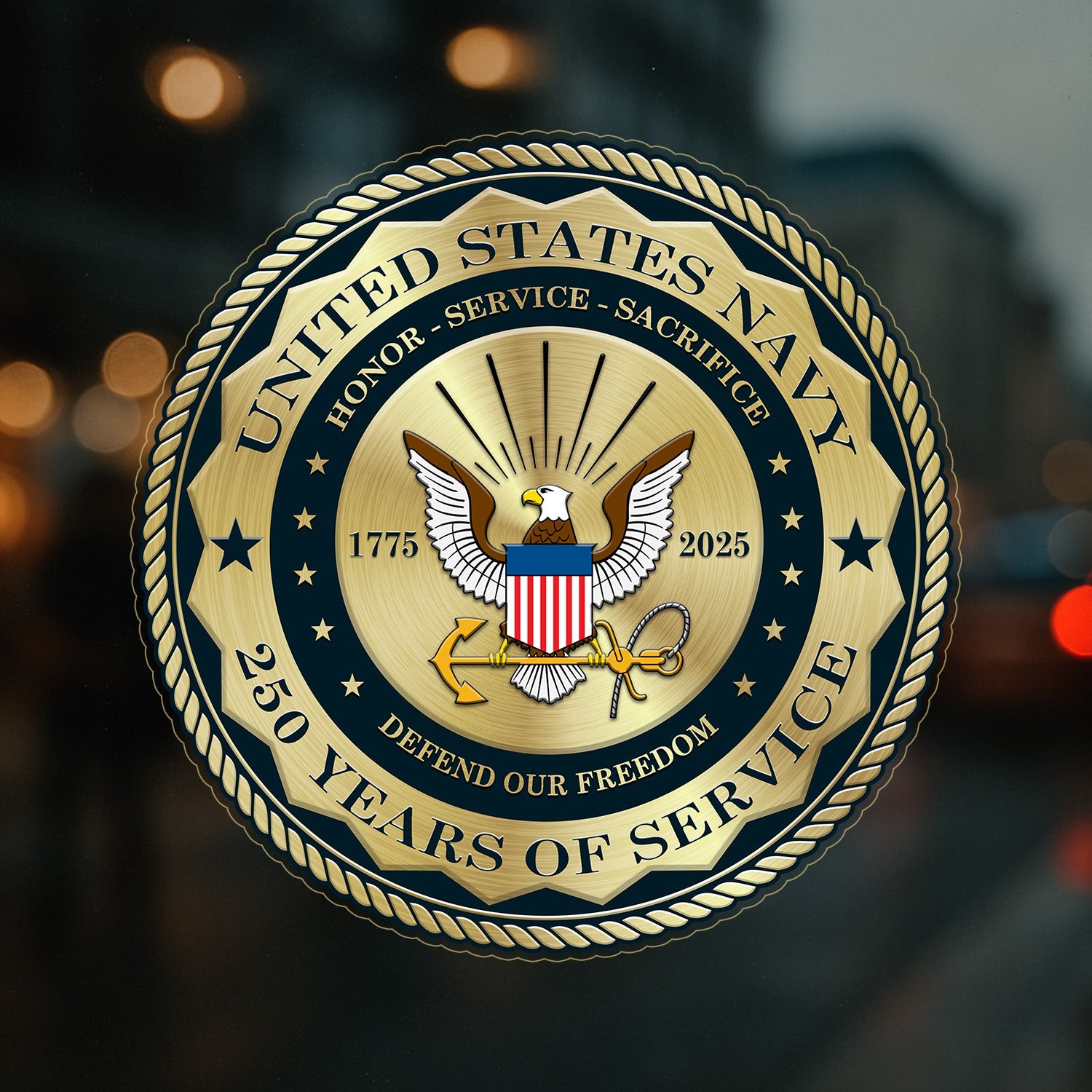 US NAVY 250 Years Of Service Stickers